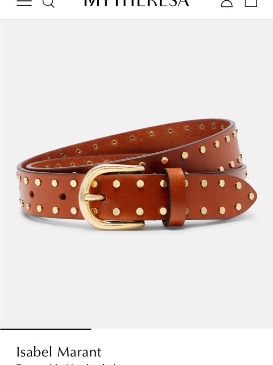 Isabel Marant Accessories - Isabel Marant Tan Leather Belt with Gold Studs and Buckle